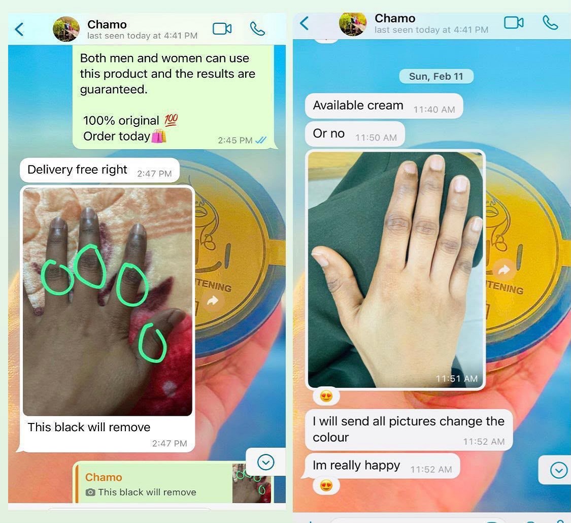 Customer WhatsApp review screenshot
